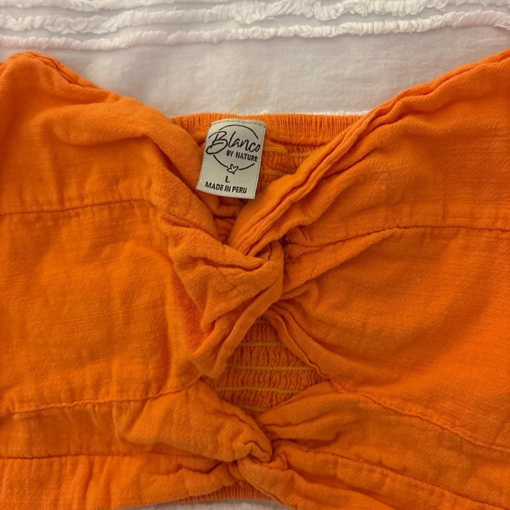 Orange Twist Front Bandeau Top - Picture 2 of 2